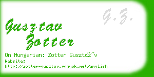 gusztav zotter business card